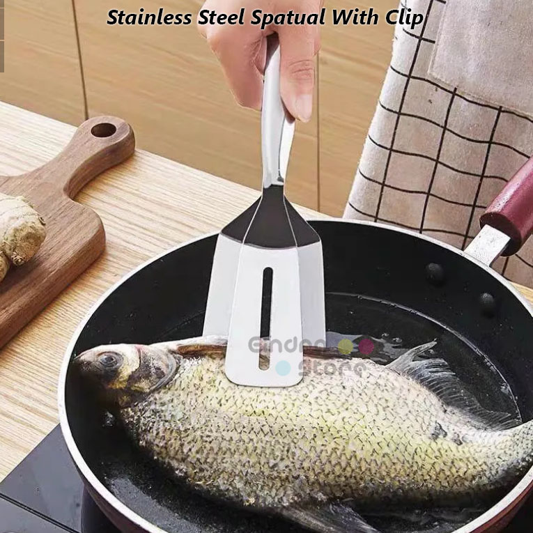 Stainless Steel Spatula With Clip